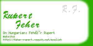 rupert feher business card